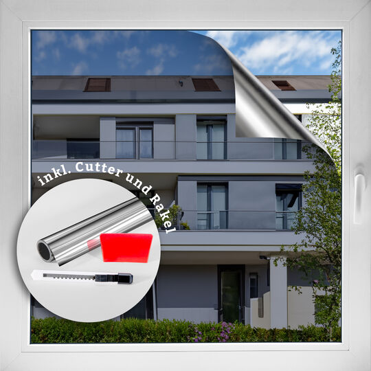 Fensterfolie Spiegel-Sichtschutzfolie image number null